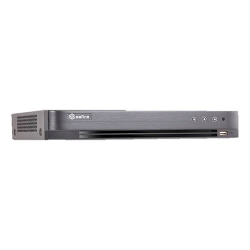 Grabador 5en1 Safire SF-XVR8116AS-4KL 16ch Video (5MP 192fps) 16ch IP 4ch Audio H265Pro+ HDMI SATAx1 Alarmas